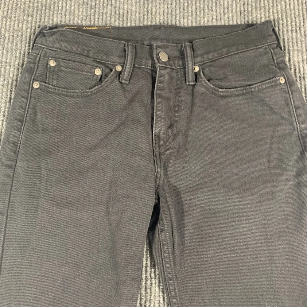 Levis 514 Jeans Mens 30x29 Black Denim White Label Straight Leg Dark Wash‎ Mid